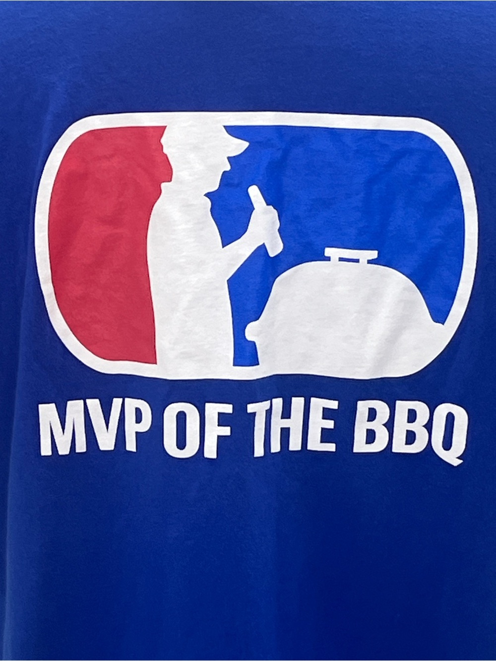 MVP of the BBQ Grill Bud Light Beer Mens Large Royal Blue  Graphic T-Shirt Large
